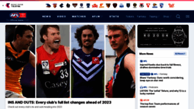 What Afl.com.au website looked like in 2023 (1 year ago)