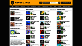 What Armorgames.com website looked like in 2023 (1 year ago)