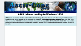 What Ascii-code.com website looked like in 2023 (1 year ago)