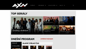 What Axn.cz website looked like in 2023 (1 year ago)