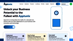 What Apptunix.com website looked like in 2023 (1 year ago)