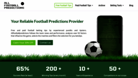 What Allfootballpredictions.com website looked like in 2023 (1 year ago)