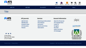 What Atsjournals.org website looked like in 2023 (1 year ago)