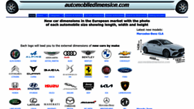 What Automobiledimension.com website looked like in 2023 (1 year ago)