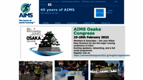 What Aimsworldrunning.org website looked like in 2023 (1 year ago)