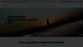 What Acer.be website looked like in 2023 (1 year ago)