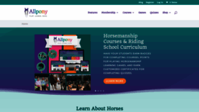 What Allpony.com website looked like in 2023 (1 year ago)