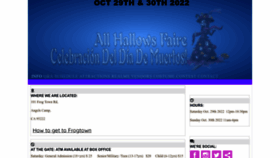 What Allhallowsfaire.com website looked like in 2023 (1 year ago)