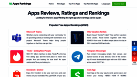 What Appsrankings.com website looked like in 2023 (1 year ago)