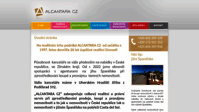 What Alcantara.cz website looked like in 2023 (1 year ago)