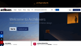 What Archilovers.com website looked like in 2023 (1 year ago)
