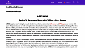 What Apklolo.com website looked like in 2023 (1 year ago)