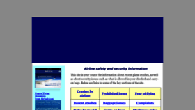 What Airsafe.com website looked like in 2023 (1 year ago)