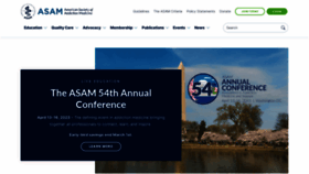 What Asam.org website looked like in 2023 (1 year ago)