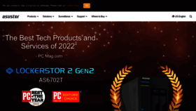 What Asustor.com website looked like in 2023 (1 year ago)