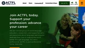 What Actfl.org website looked like in 2023 (1 year ago)