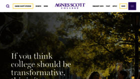 What Agnesscott.edu website looked like in 2023 (1 year ago)