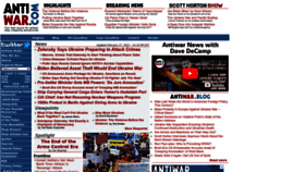 What Antiwar.com website looked like in 2023 (1 year ago)
