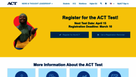 What Act.org website looked like in 2023 (3 years ago)