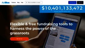 What Actblue.com website looked like in 2023 (2 years ago)
