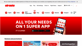 What Airasia.com website looked like in 2023 (1 year ago)