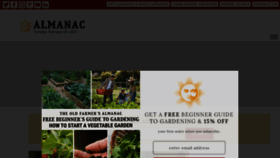 What Almanac.com website looked like in 2023 (1 year ago)