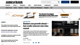 What Americanbanker.com website looked like in 2023 (1 year ago)