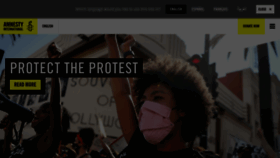 What Amnesty.org website looked like in 2023 (1 year ago)