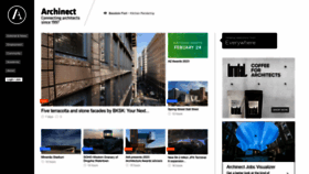 What Archinect.com website looked like in 2023 (1 year ago)