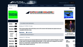What Avsim.com website looked like in 2023 (1 year ago)