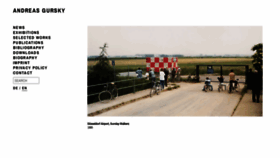 What Andreasgursky.com website looked like in 2023 (1 year ago)