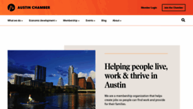What Austinchamber.com website looked like in 2023 (1 year ago)