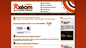 What Axeomconseil.com website looked like in 2023 (1 year ago)