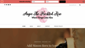 What Angiethefreckledrose.com website looked like in 2023 (1 year ago)
