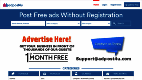 What Adpost4u.com website looked like in 2023 (1 year ago)