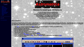 What Astrometrica.at website looked like in 2023 (1 year ago)