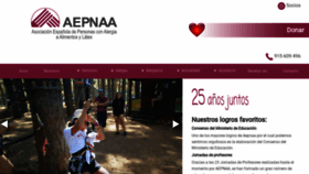 What Aepnaa.org website looked like in 2023 (1 year ago)