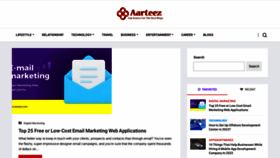 What Aarteez.com website looked like in 2023 (1 year ago)