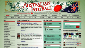 What Australianfootball.com website looked like in 2023 (1 year ago)