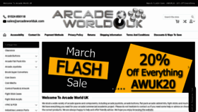 What Arcadeworlduk.com website looked like in 2023 (1 year ago)