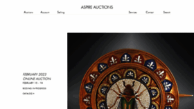 What Aspireauctions.com website looked like in 2023 (1 year ago)
