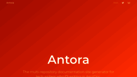 What Antora.org website looked like in 2023 (1 year ago)