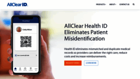 What Allclearid.com website looked like in 2023 (1 year ago)