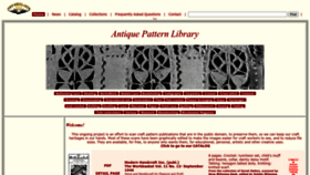 What Antiquepatternlibrary.org website looked like in 2023 (1 year ago)
