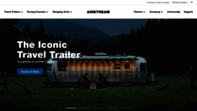 What Airstream.com website looked like in 2023 (1 year ago)