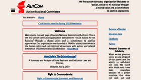 What Autcom.org website looked like in 2023 (1 year ago)