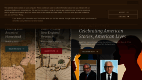 What Americanancestors.org website looked like in 2023 (1 year ago)