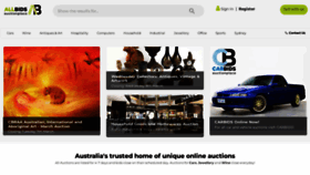 What Allbids.com.au website looked like in 2023 (1 year ago)