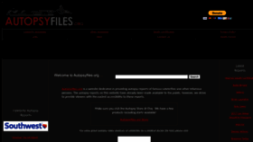 What Autopsyfiles.org website looked like in 2023 (1 year ago)
