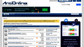 What Antionline.com website looked like in 2023 (1 year ago)